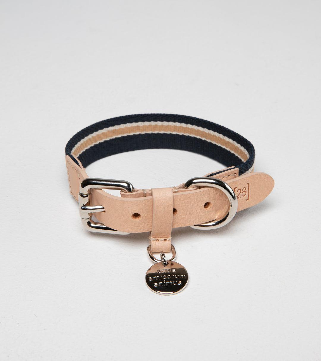 Franco- Ribbon and leather collar