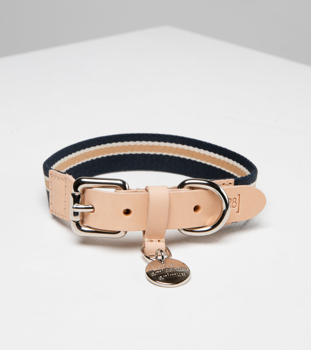 Franco- Ribbon and leather collar