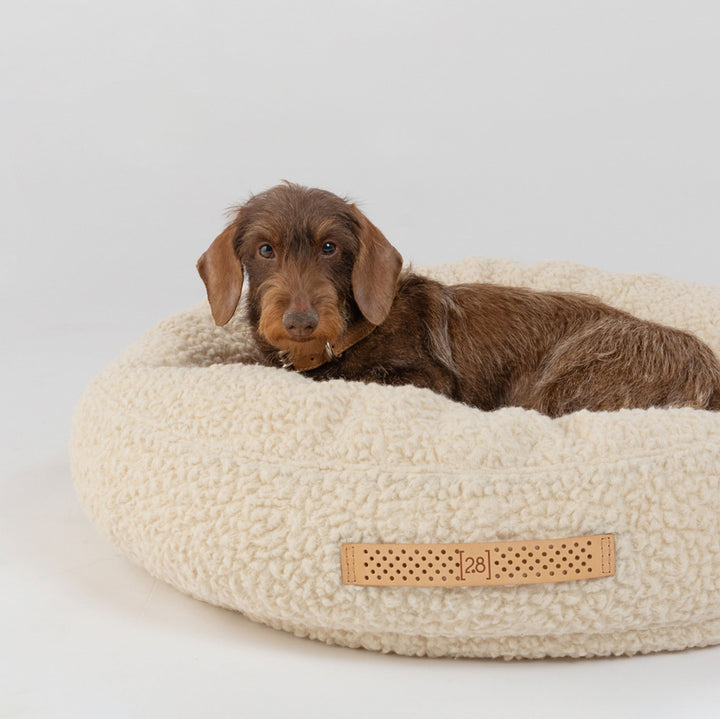 Fulvio Boucle Wool Round Dog Bed