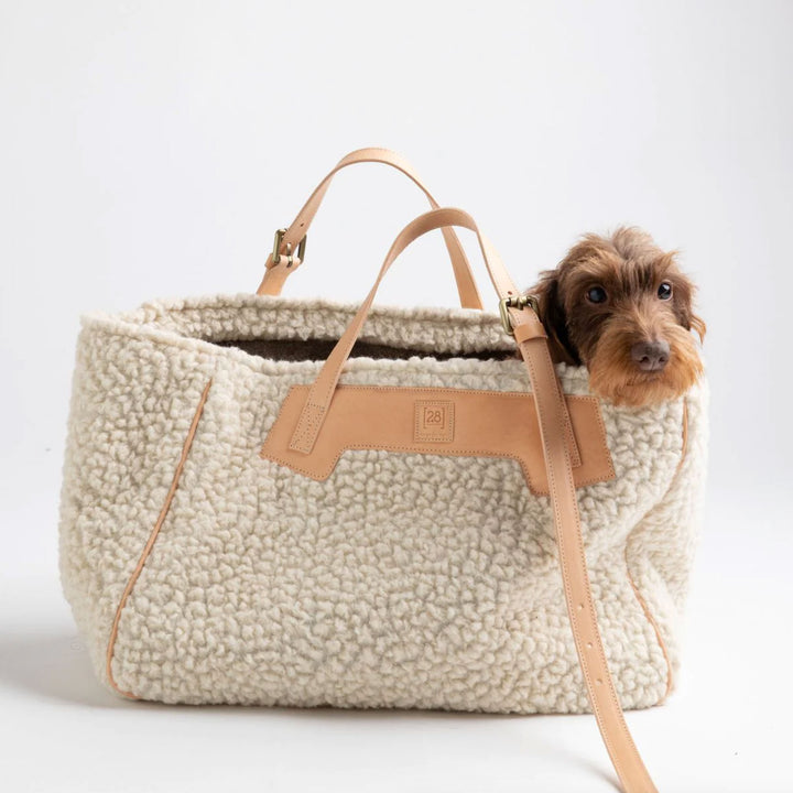 Margaret Boucle Wool Dog Bag