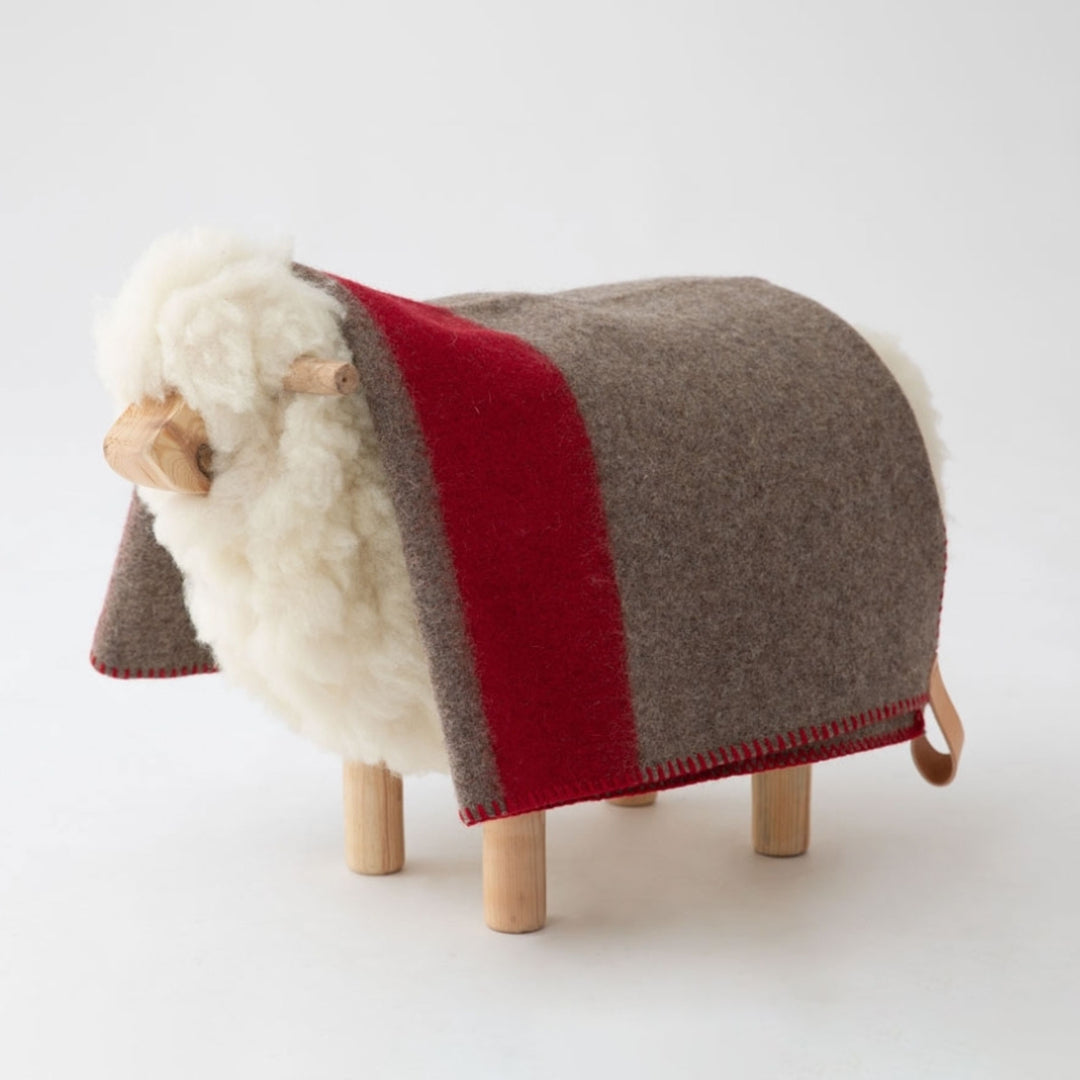 Ansel Recycled Wool Dog Blanket Red