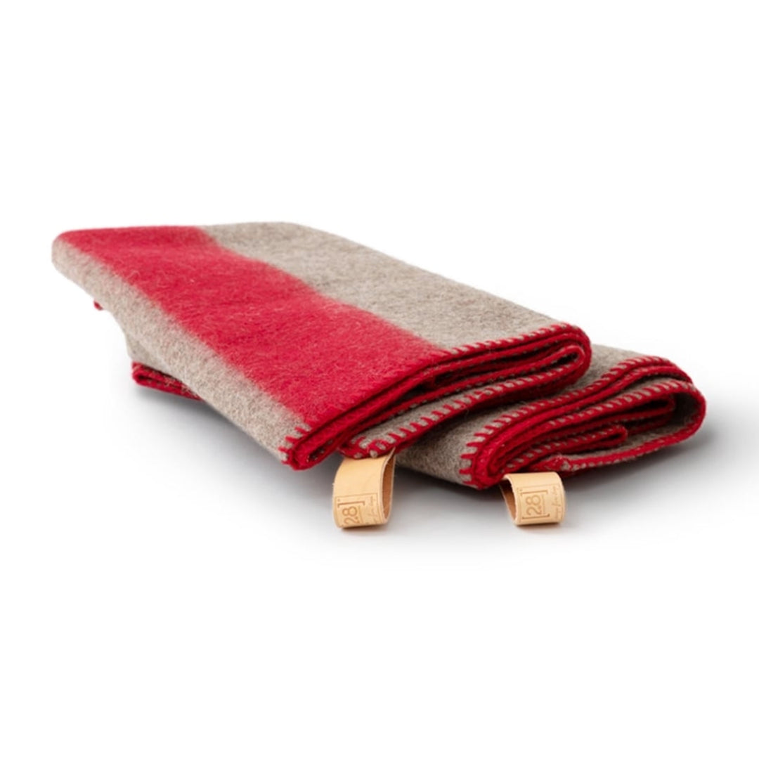 Ansel Recycled Wool Dog Blanket Red